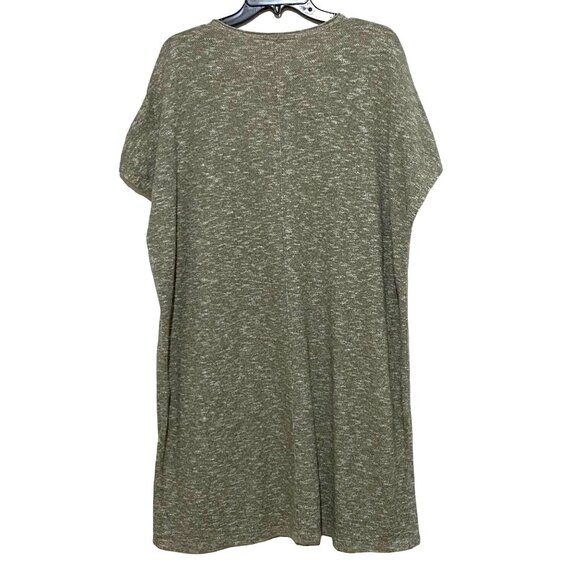 Pure Jill Knit Shift Dress L Green Lagenlook Layering Earthy Goblincore Peasant - Picture 3 of 6